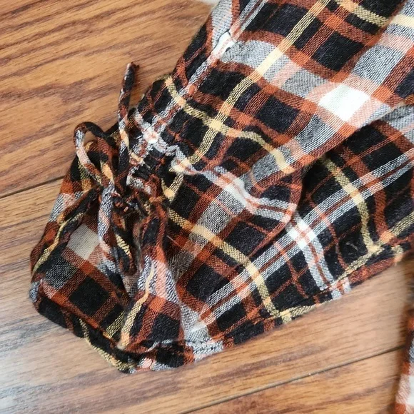 Madewell Plaid Cinch Sleeve Blouse - Picture 2 of 3